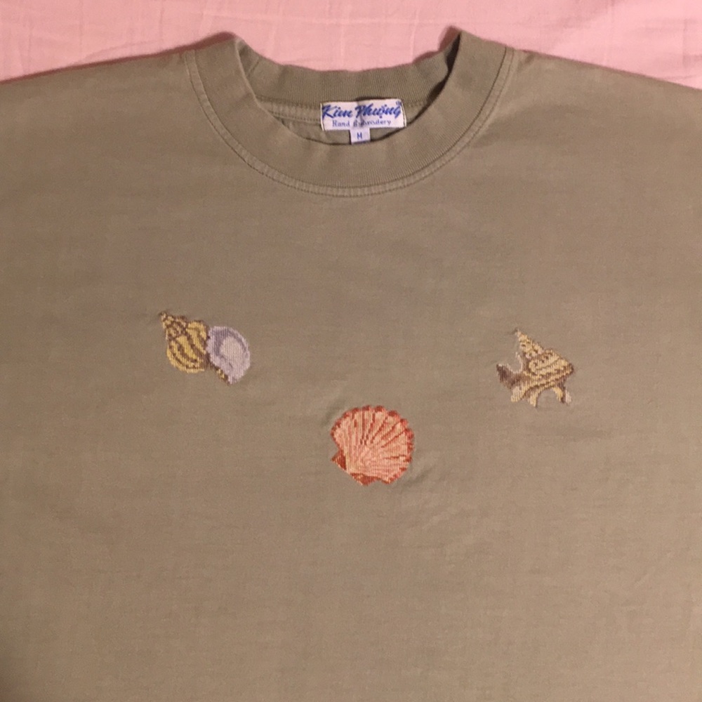super cute, hand embroidered, t-shirt